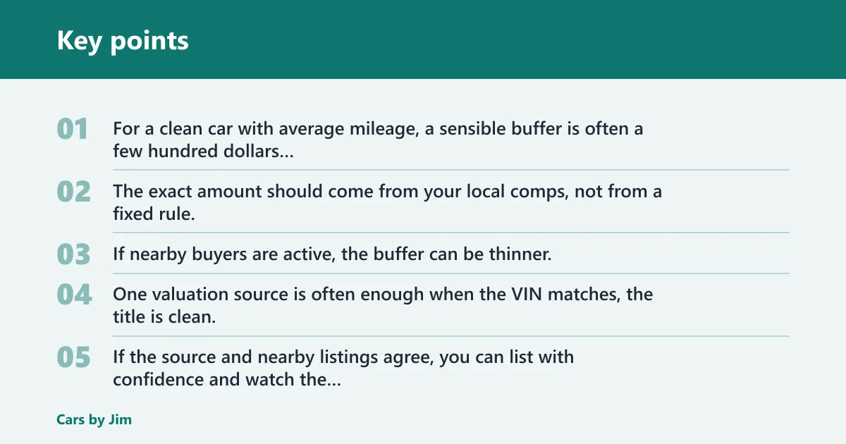 Key points: Private party pricing worksheet