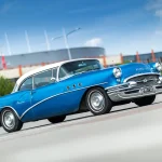 Private seller compares online car selling options beside a used sedan in a driveway